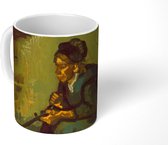 Mok - Koffiemok - Boerin kookt bij het vuur - Vincent van Gogh - Mokken - 350 ML - Beker - Koffiemokken - Theemok