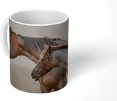 Mok - Koffiemok - Paarden - Mist - Weide - Mokken - 350 ML - Beker - Koffiemokken - Theemok