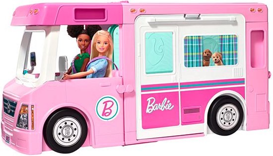 Afbeelding van Barbie 3-in-1 DroomCamper & Accessoires - Poppenvoertuig speelgoed