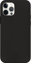 Valenta - iPhone 12 Hoesje - Back Case Snap Luxe Leather Zwart