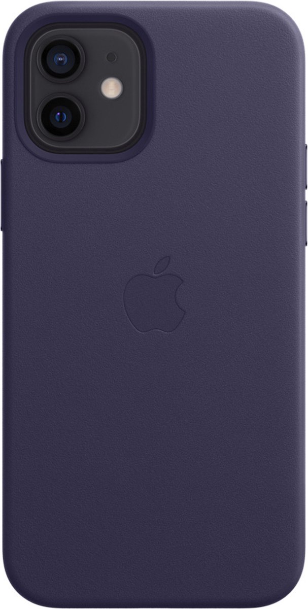 Apple - Leren hoesje - MagSafe - iPhone 12 (Pro) - Paars