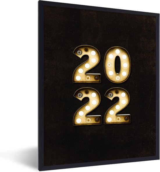 Poster met lijst Nieuwjaar - 2022 - Kaarsen