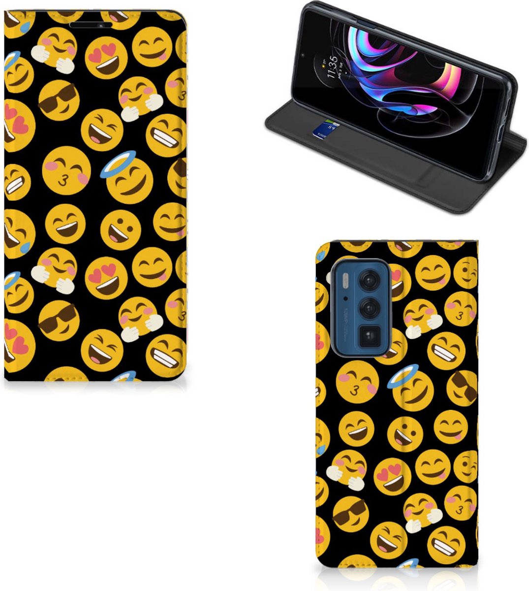 Motorola Edge 20 Pro Hoesje met Magneet Emoji