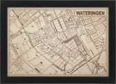 Houten stadskaart van Wateringen