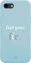 iPhone 7/8/SE (2020) - Find Your Fire Blue - iPhone Rainbow Quotes Case