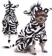 Zebra outfit voor kleine honden Maat S