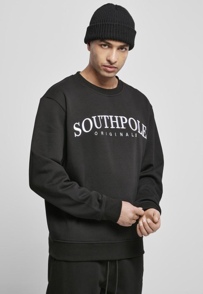 Southpole Sweater/trui -2XL- Script 3D Embroidery Crew Zwart