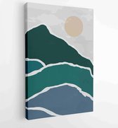 Muurkunst berg en landschap vector 4 - Moderne schilderijen – Verticaal – 1908283531 - 40-30 Vertical