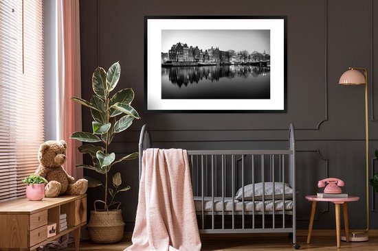 Lever du soleil canaux Amsterdam - noir et blanc