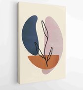 Botanische abstracte kunst achtergronden vector. Zomers vierkant spandoek 4 - Moderne schilderijen – Verticaal – 1929690734 - 50*40 Vertical