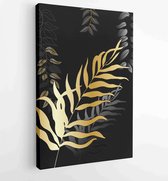 Luxe gouden behang. Zwarte en gouden abstracte achtergrond 1 - Moderne schilderijen – Verticaal – 1932245417 - 50*40 Vertical
