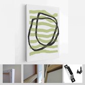 Set van drie creatieve minimalistische handgeschilderde illustratie voor wanddecoratie, briefkaart of brochureontwerp - Modern Art Canvas - Verticaal - 1727603779