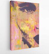 Kunstwerk olieverf op gespannen doek - Modern Art Canvas - Verticaal 54048679 - 115*75 Vertical