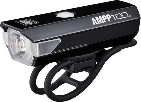 CatEye AMPP100 Koplamp Fiets – Fietsverlichting Max. 100 Lumen – Brandduur 3,5 tot 35 uur – USB Oplaadbaar – Spatwaterbestendig – Twee Lichtmodi