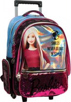 trolley rugzak 23 liter 30 x 45 cm polyester blauw/roze