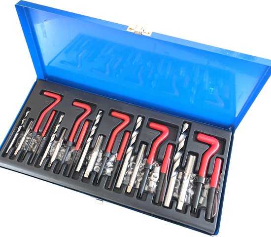 Kit de Réparation de Filetage Métrique Inserts de Taraudage Outil Kit de  Réparation de Foret de Filetage Kit D'outils de Taraudage Kit de Réparation