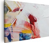 Artaza Canvas Schilderij Abstracte Kunst van Verf Kleuren - 120x80 - Groot - Foto Op Canvas - Wanddecoratie Woonkamer