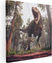 Artaza Canvas Schilderij Tyrannosaurus Rex Dinosaurus - T-Rex - 50x50 - Foto Op Canvas - Canvas Print