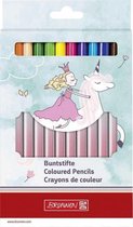 kleurpotloden Jumbo Unicorn Princess hout 12 stuks