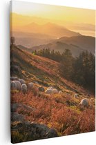 Artaza - Peinture sur toile - Moutons dans les Montagnes - 40x50 - Photo sur toile - Impression sur toile