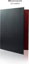 Goodline® - Luxe Metallic Rode Trouwakte Map - 2x A4 - Red Edition