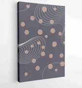 Canvas schilderij - Earth tones organic shape Art design for poster, print, cover, wallpaper, Minimal and natural wall art. 1 -    – 1859561365 - 50*40 Vertical