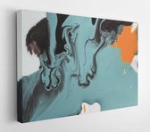 Canvas schilderij - Blue abstract painting -     3705368 - 50*40 Horizontal