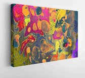 Canvas schilderij - Traditional Ottoman Turkish abstract marbling art patterns as background  -     1390640015 - 80*60 Horizontal