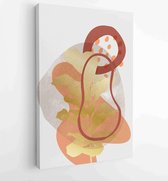 Canvas schilderij - Botanical and gold abstract wall arts vector collection 2 -    – 1880831221 - 115*75 Vertical