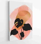 Canvas schilderij - Botanical and gold abstract wall arts vector collection 3 -    – 1880831236 - 40-30 Vertical