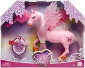 Pegasus met borstel 14 cm roze