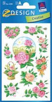 stickers Rozen junior 7,6 x 12 cm papier 30 stuks