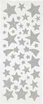 glitterstickers sterren zilver 10 x 24 cm 110-delig