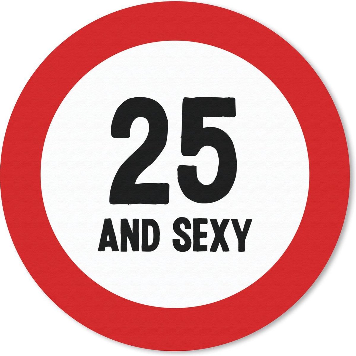 Muismat rond 20x20 cm - Mousepad Verjaardag - 25 Jaar verjaardag - Simpel - Ronde muismatten