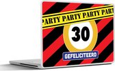 Laptop sticker - 14 inch - Verjaardag - Feest - 30 Jaar - 32x5x23x5cm - Laptopstickers - Laptop skin - Cover