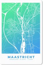 Muismat - Mousepad - Stadskaart - Maastricht - Nederland - Blauw - 18x27 cm - Muismatten