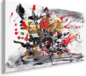 Schilderij - Chaotische Abstractie, print op canvas, premium print