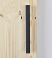 Barnwoodweb Hudson Square Deurgreep - Voor/achter - Zwart Gepoedercoat Staal - 30x4 cm