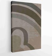 Canvas schilderij - Earth tones organic shape Art design for poster, print, cover, wallpaper, Minimal and natural wall art. Vector illustration. 4 -    – 1834718983 - 40-30 Vertica