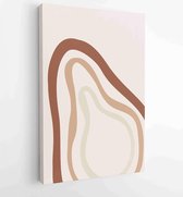 Canvas schilderij - Earth tones organic shape Art design for poster, print, cover, wallpaper, Minimal and natural wall art. Vector illustration. 2 -    – 1834708723 - 40-30 Vertica