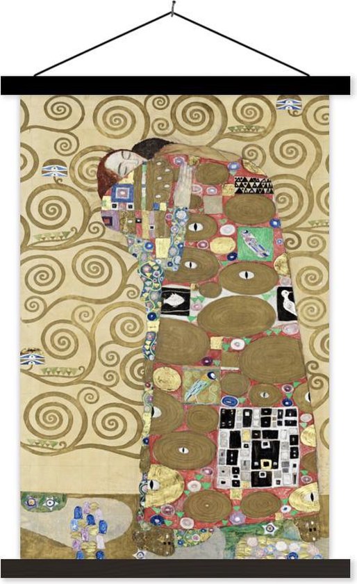 Affiche scolaire - El abrazo - Gustav Klimt - 120x180 cm - Lattes noires