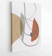 Canvas schilderij - Abstract organic shape Art design for poster, print, cover, wallpaper, Minimal and natural wall art. Vector illustration. 3 -    – 1834428151 - 40-30 Vertical