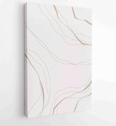 Canvas schilderij - Abstract organic shape Art design for poster, print, cover, wallpaper, Minimal and natural wall art. Vector illustration. 1 -    – 1834428163 - 80*60 Vertical