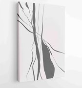 Canvas schilderij - Abstract organic shape Art design for poster, print, cover, wallpaper, Minimal and natural wall art. Vector illustration. 2 -    – 1834428157 - 50*40 Vertical