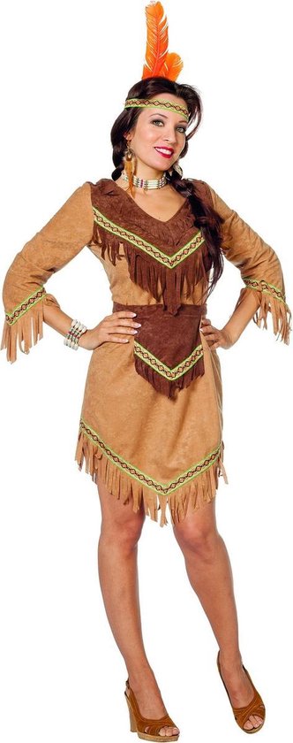 Tijd Huisdieren bende Wilbers - Indiaan Kostuum - Gracieuze Gazelle Arkansas Indiaan - Vrouw -  bruin - Maat... | bol.com