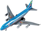 vliegtuig pullback 14 cm blauw