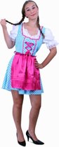 Tiroler jurk kort Anna blauw/wit mt.42