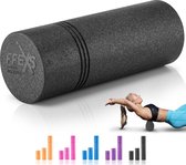 FFEXS Foam Roller - Therapie & Massage voor rug benen kuiten billen dijen - Perfecte zelfmassage voor sport fitness [Hard] - 40 CM - Zwart