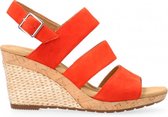 Gabor  - Sandaal Met Sleehak Suede - Red - 37