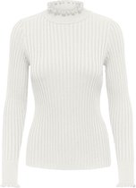 Only Trui Onlkelci L/s Ruffle Pullover Knt 15237868 Cloud Dancer Dames Maat - M